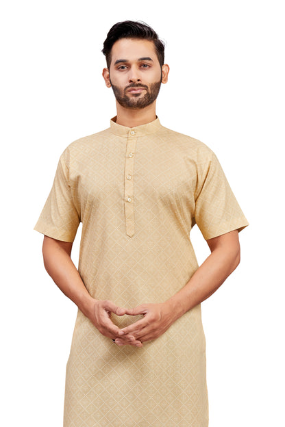 Mens Cotton Printed Kurta