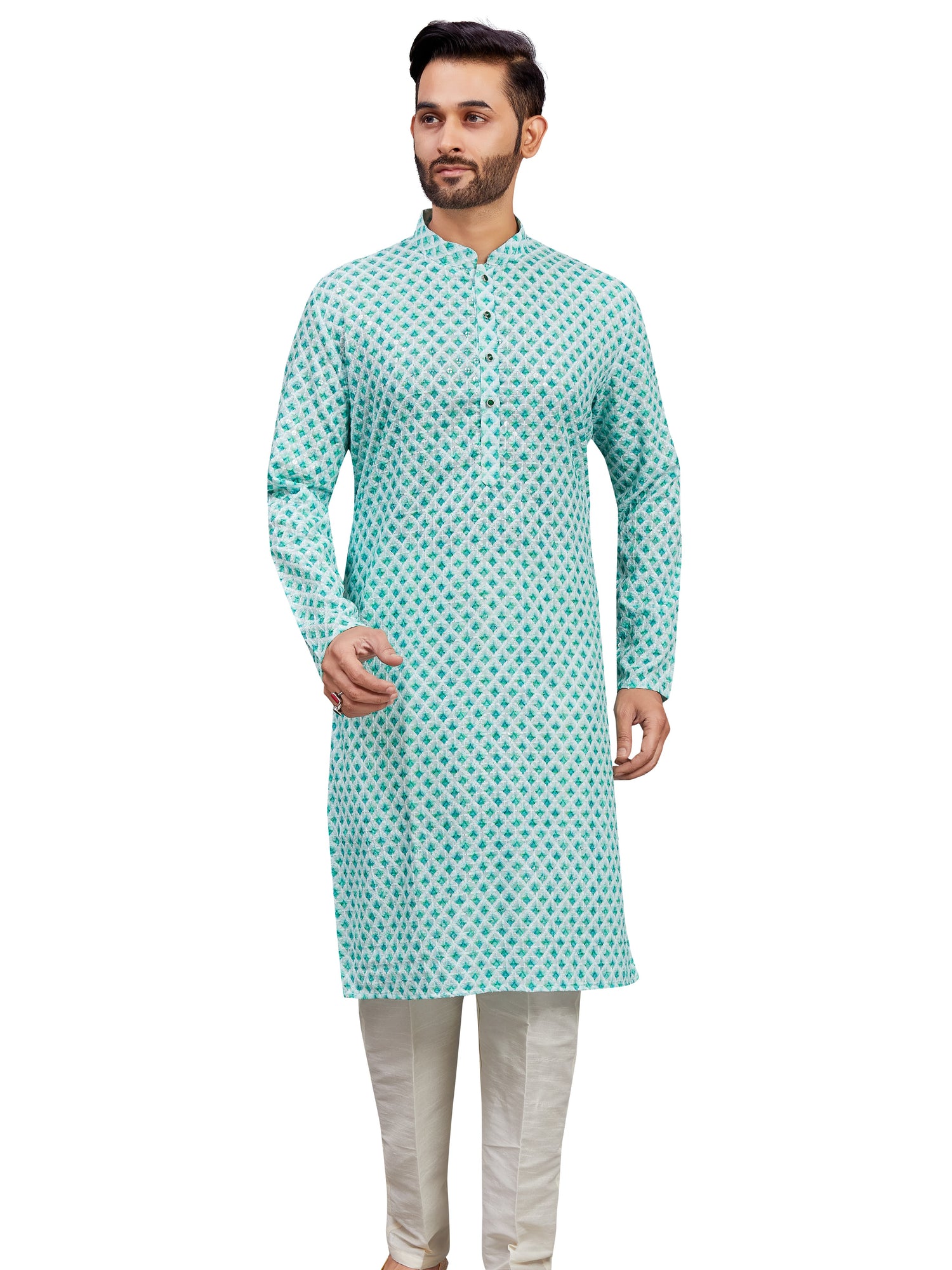 Mens Embroidered Kurta Set