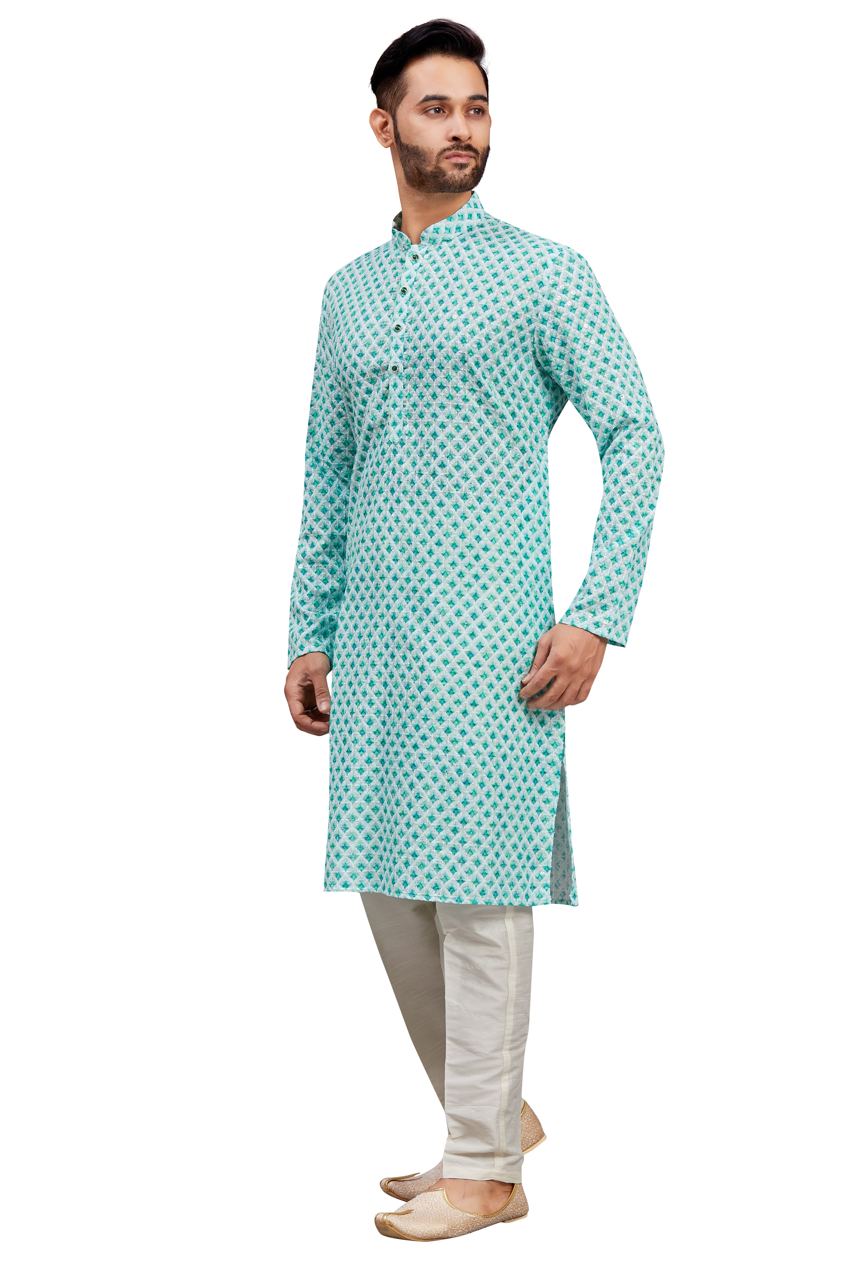 Mens Embroidered Kurta Set