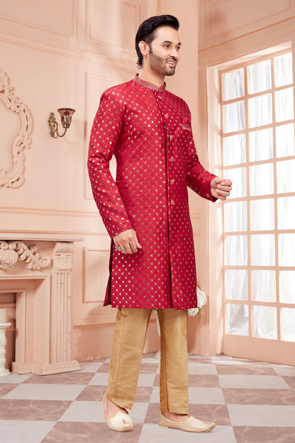 Mens Sequin Embroidered Kurta Set