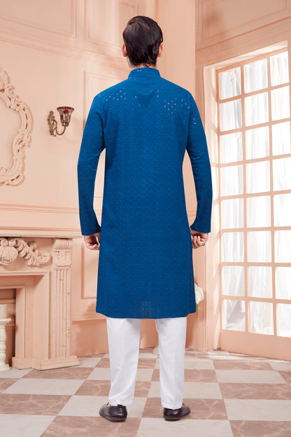 Mens Tiki Resham Kurta Set