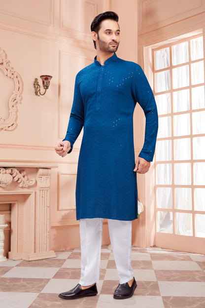 Mens Tiki Resham Kurta Set