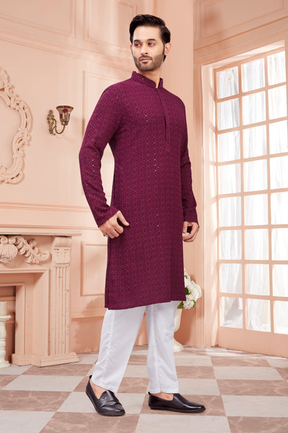 Mens Tiki Resham Kurta Set