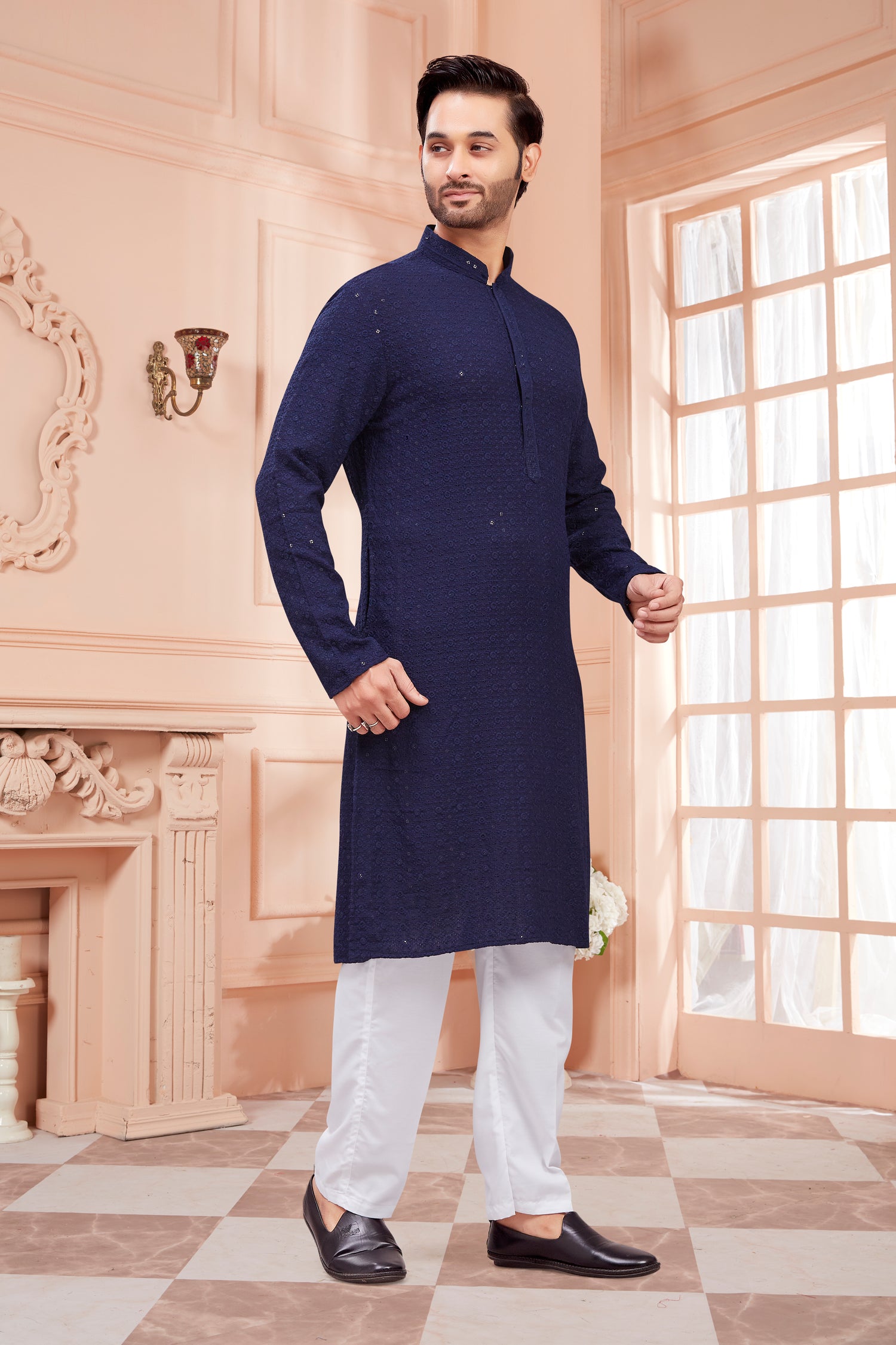 Mens Tiki Resham Kurta Set