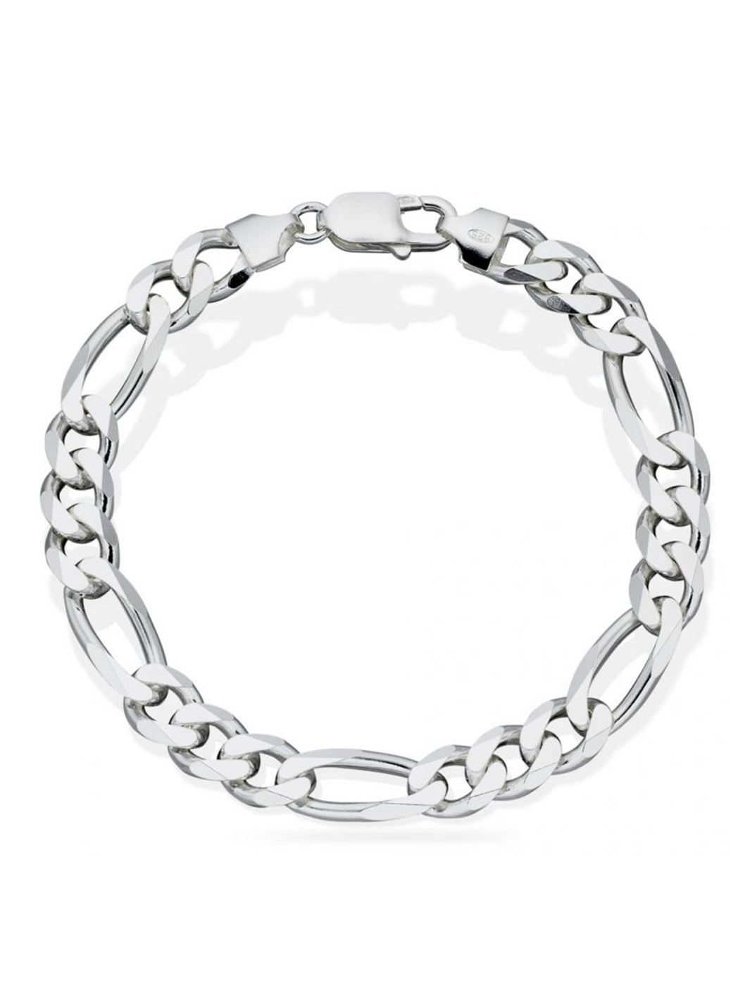 Silver Figaro Mens Bracelet