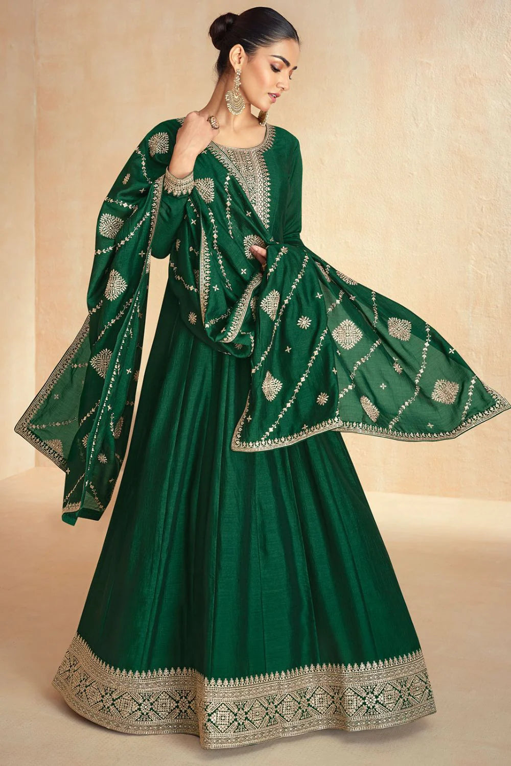 Hina Gown With Dupatta