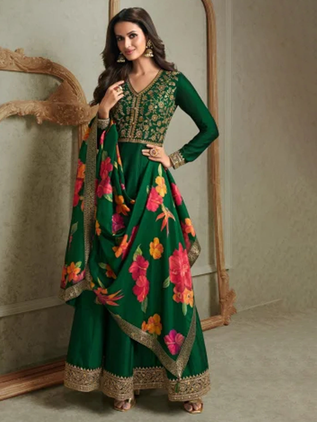 Nitya Gown With Dupatta