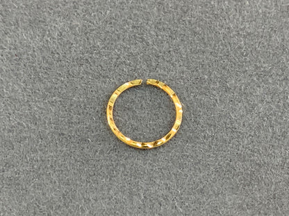 22ct Gold Hammered Nose Ring - Roop Darshan