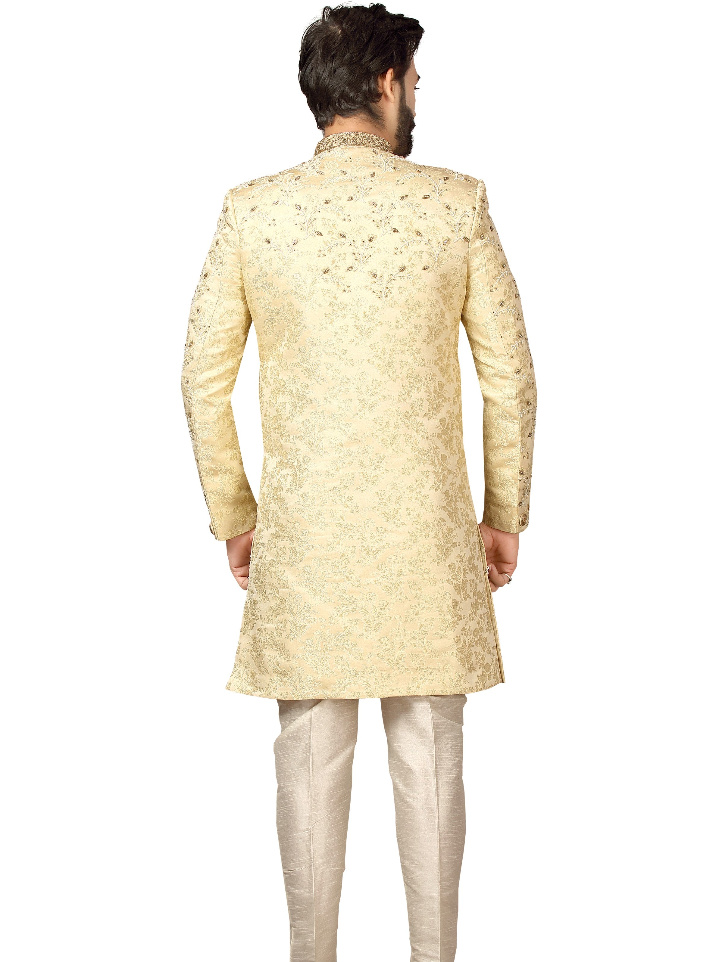 Mens Cross Cut Sherwani Suit Roop Darshan