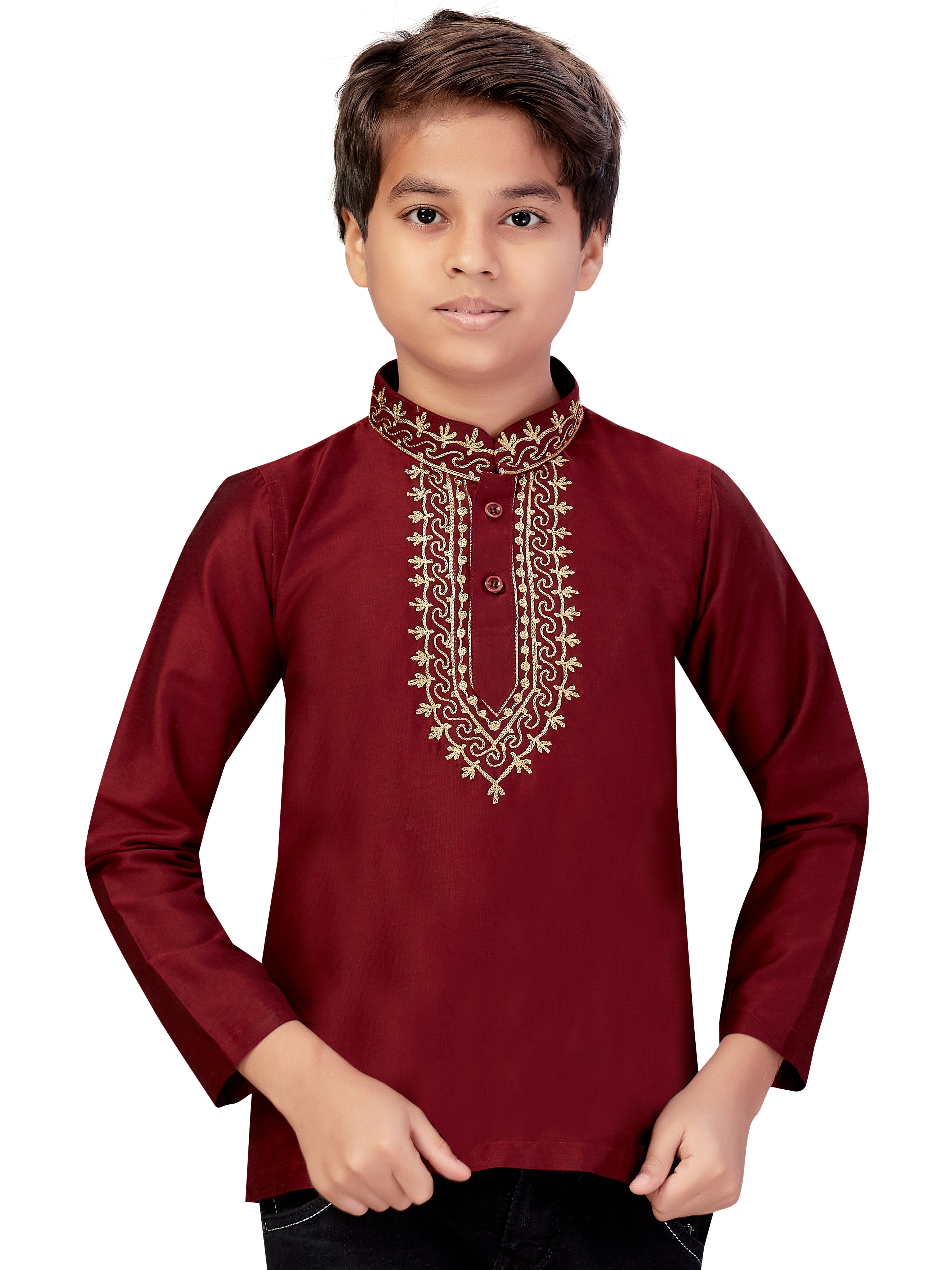 Boys Embroidered Kurti | Roop Darshan